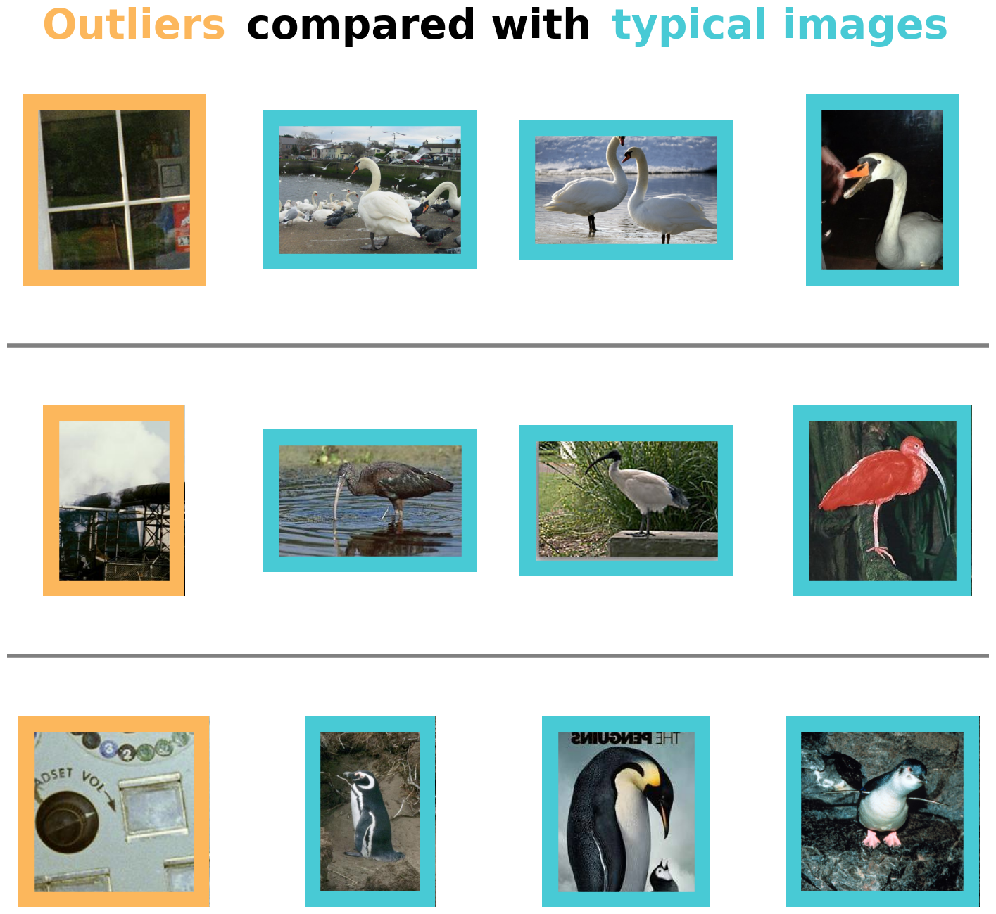 Outliers detected by Datalab in our dataset