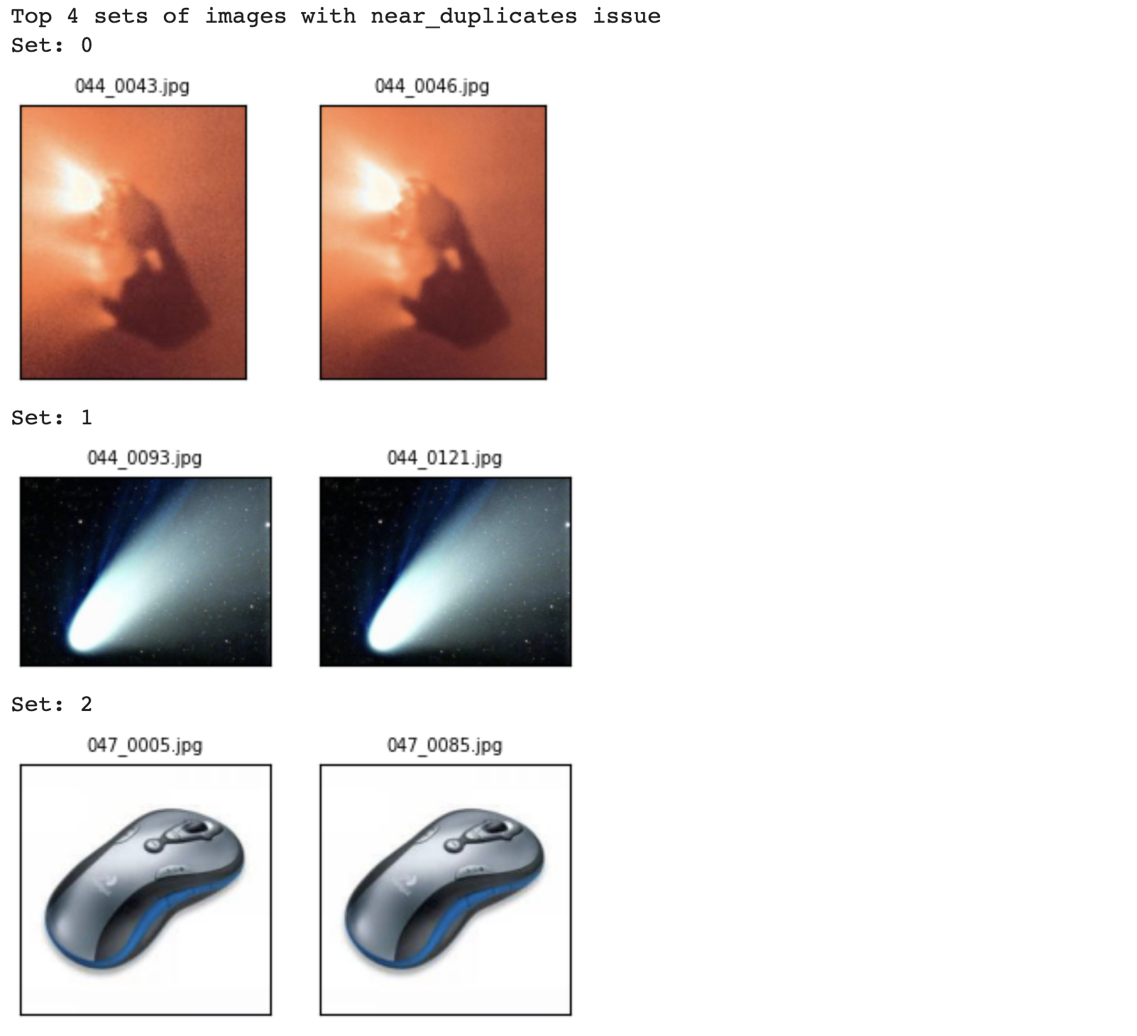 CleanVision report for Caltech-256 - part 5